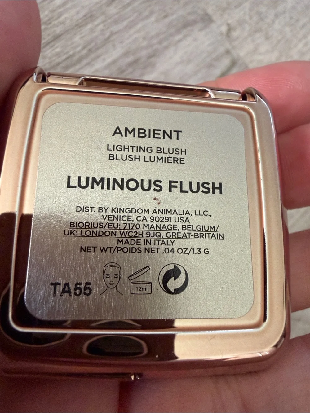 Hourglass Marble Swirl Blush in Rose and Gold